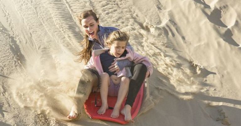 Sand Berm Sledding at Marina del Rey