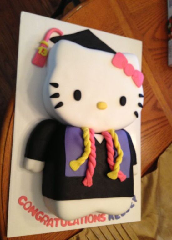 Hello kitty graduation cake. | Hello kitty cake, Hello kitty party, Hello  kitty birthday